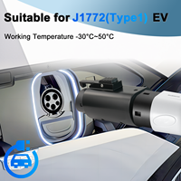 Adaptateur de chargeur EV 32A Type2 vers Type1, convertisseur IEC 62196 220V -30 à +50, nouvelle protection IP54, garantie de 2 ans