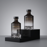 Bouteille diffuseur de parfum cylindrique en verre ambré dégradé de 200 ml en gros, diffuseur d'arômes sans flamme de luxe avec bouchon à vis et boîte cadeau