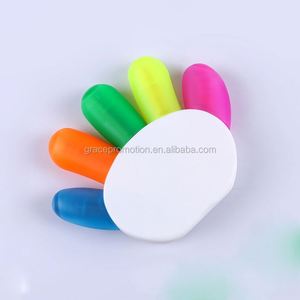 Hot Selling Plastic Hand Shape 5 Colored Highlighter <b>Pen</b> Set - Product Image 2