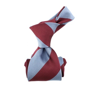 Cravate personnalisée pour hommes en gros de Chine Bonne chance Cravate d'affaires bleu poussiéreux bordeaux Jacquard tissé 100% <span class=keywords><strong>Repp</strong></span> soie rayure Cravate pour hommes - Product Image 2