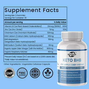תווית פרטית oem תפוחים חומץ keto bhb כמוסות kto acv bhb תוספי תזונה לניהול משקל - Product Image 2