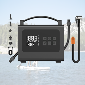 Pompe à air électrique portable pour <span class=keywords><strong>paddle</strong></span> board, pompe SUP pour <span class=keywords><strong>paddle</strong></span> board, <span class=keywords><strong>compresseur</strong></span> d'air 20 PSI <span class=keywords><strong>avec</strong></span> fonction de dégonflage pour kayaks et bateaux gonflables - Product Image 1