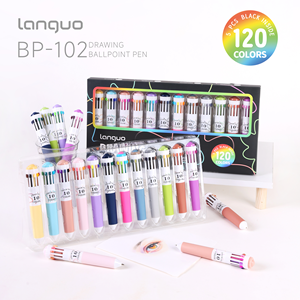 Ensemble de stylos à bille multicolores 0,8 mm rétractables, encre arc-en-ciel pour une écriture fluide, pour étudiants, école, bureau, <span class=keywords><strong>dessin</strong></span>, 120 couleurs - Product Image 6
