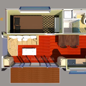 Có thể mở rộng có thể gập lại tùy chỉnh nhanh chóng lắp ráp cabin ký túc xá nhà 20ft sửa đổi sử dụng vận chuyển <span class=keywords><strong>container</strong></span> sống nhà Giá để bán - Product Image 1