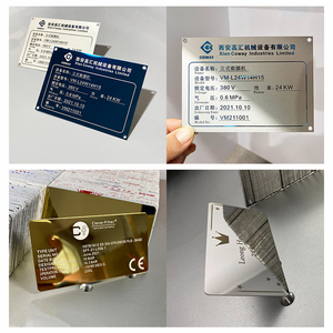 Stock piastra metallica targhetta <span class=keywords><strong>incisione</strong></span> laser 304 bianco/201 in acciaio inox nero titanio oro alluminio targhetta personalizzazione - Product Image 6