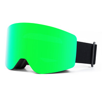 Lunettes de ski magnétiques avec protection UV400, lunettes de snowboard, verres polarisés miroir, lunettes de ski, lunettes de sport de neige, logo personnalisé