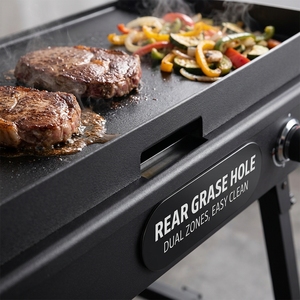 Parrilla <span class=keywords><strong>de</strong></span> Gas <span class=keywords><strong>de</strong></span> Acero Inoxidable 304 <span class=keywords><strong>de</strong></span> Alta Resistencia, 2 Quemadores, 32000 BTU, Parrilla <span class=keywords><strong>de</strong></span> Propano con Superficie Plana y Carrito Plegable para Acampar al Aire Libre - Product Image 5