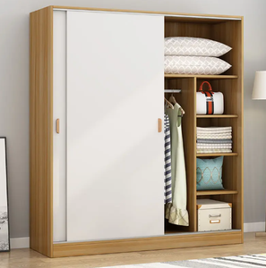 <span class=keywords><strong>Armadio</strong></span> in Legno Personalizzato di Nuovo Design con 2 Ante e 3 Cassetti, Guardaroba Moderno con Ripiani per Camera da Letto - Product Image 4