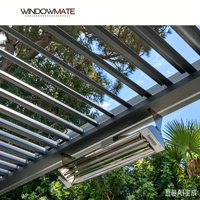 Lames d'ombrage en aluminium thermolaqué pour façade de centre commercial, ventilation décorative extérieure, pare-soleil imperméable