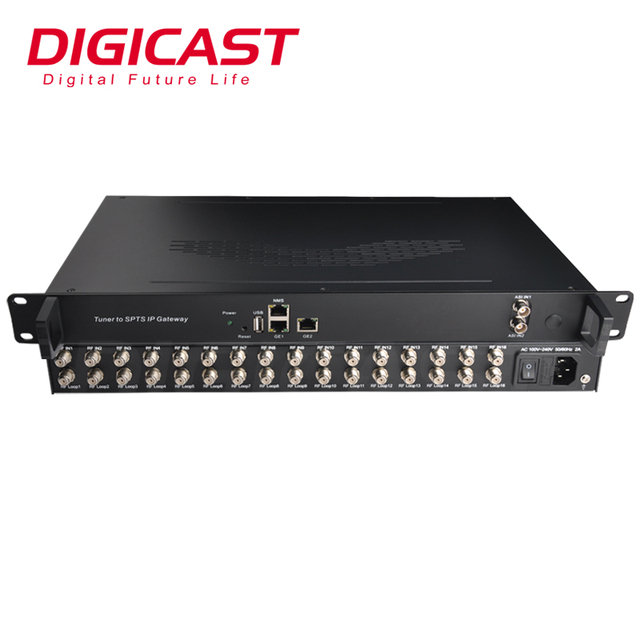Digital TV Headend Hotel Solution for IPTV System 16 Channels Tuner to IP Converter Revceiver