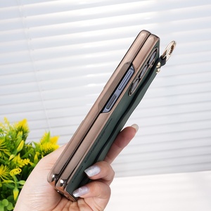 Fashion PU Leather Phone Case for Samsung Fold 8 3 4 5 6 7 W26 With Wristband Stand Front Screen <b>Protector</b> Shockproof Back <b>Cover</b> - Product Image 6