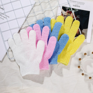 Gants exfoliants en nylon pour la douche et le <span class=keywords><strong>gommage</strong></span> corporel - Mitaines pour éliminer les peaux mortes, brosses de bain pour usage domestique - Product Image 3