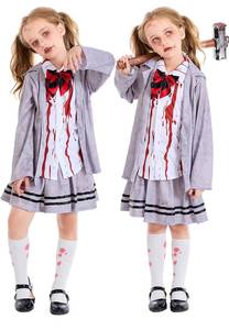 Costume de film d'horreur vampire zombie pour enfants unisexe, déguisement de carnaval d'Halloween en polyester - Product Image 6