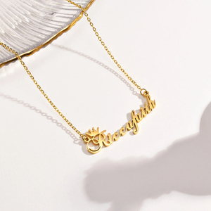 Lateefah <span class=keywords><strong>ชื่อ</strong></span>เครื่องประ<span class=keywords><strong>ด</strong></span>ับสําหรับครอบครัวสแตนเลสชุบทองจริงส่องแสงสร้อยคอ<span class=keywords><strong>เด็ก</strong></span>ที่กําหน<span class=keywords><strong>ด</strong></span>เอง - Product Image 5