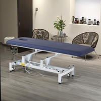 Table de massage électrique multifonctionnelle en cuir PU, réglable, pour salon de beauté et hôtel