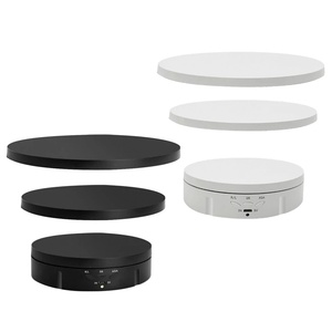 Plateau tournant électrique télécommandé 3-en-1 avec base rotative à 360 degrés pour présentoir de cosmétiques - Product Image 1