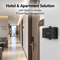 Système de serrure intelligente extérieure TTlock avec bouton à clé physique en métal, contrôle d'accès IP67 pour hôtel/AirBnB