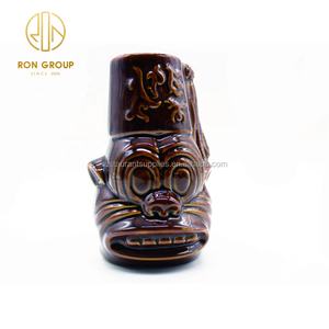 نظارات تيكي بورسلين مصنوعة يدويًا قابلة للتخصيص مصنوعة يدويًا ، أكواب كوكاتيل من السيراميك في Hawaii مضحكة ، بار للاستخدام بالجملة ، شعار متوافق مع القهوة - Product Image 3