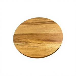 Vintage 100% Natural Acacia <b>Wood</b> Eco-Friendly Multifunction Rotating <b>Lazy</b> <b>Susan</b> Circle Beverage Serving Tray - Product Image 1