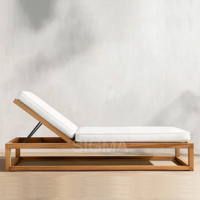 Ensemble de canapé modulaire en teck élégant, spacieux, pour patio extérieur, mobilier de jardin