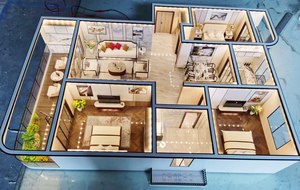 Modello moderno personalizzato di architettura in miniatura 3D modello di scena interna in plastica moderno edificio modello di scala per la progettazione di Villa appartamento - Product Image 6