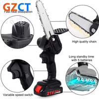 Gergaji mesin listrik Mini portabel 4 inci, gergaji mesin nirkabel untuk memotong kayu mudah