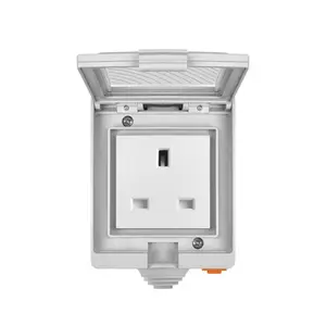 Sonoff S55 UK Wifi Smart Socket, IP55 Tahan Air Smart Plug Outlet Timer Switch untuk Smart Home Bekerja dengan Alexa