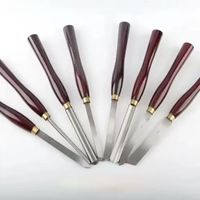Ensemble de 8 lames pour tournage sur bois, outils de tournage sur bois, ensemble de ciseaux à bois, ciseaux à bois biseautés en acier HSS, outils industriels en bois