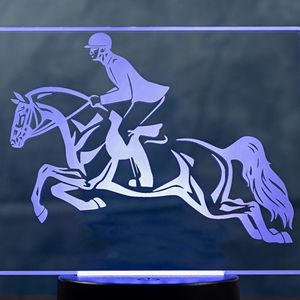 Luz Nocturna LED, Decoración <span class=keywords><strong>de</strong></span> Carreras <span class=keywords><strong>de</strong></span> <span class=keywords><strong>Caballos</strong></span>, Deportes Ecuestres, Regalo Perfecto para Entusiastas del Deporte, Novio, Bádminton - Product Image 2