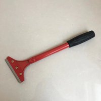 Outils de nettoyage des sols, couleur rouge, manche long, grattoir en métal