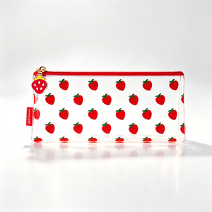 Bolsa de cosméticos transparente con patrón de dibujos animados, bolsa de maquillaje con cremallera, estuche de aseo portátil, tamaño mediano, estilo encantador - Product Image 5