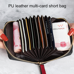 Women's Slim Zipper PU Leather Business <strong>Card</strong> Holder Credit <strong>Card</strong> Wallet and Coin Purse With ID Bank <strong>Card</strong> <strong>Case</strong> - Product Image 3