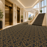 Moquette murale sur mesure en nylon bouclé 12 mm pour hall d'hôtel, ascenseur et escalier