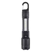 Lampe torche LED rechargeable par USB Affichage numérique de puissance Zoom télescopique Lampe de poche tactique multifonctionnelle pour l'extérieur avec corps en ABS