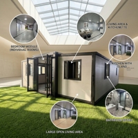Maison conteneur préfabriquée extensible économique au design moderne 20FT/40FT, tailles personnalisables, pour une vie en micro-maison extérieure