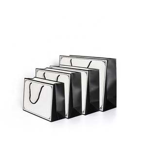 Sac de shopping en papier personnalisé avec logo imprimé, luxe, carton, art, cadeau, cosmétique, vêtements, avec ruban et poignée - Product Image 4