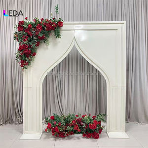 Arco de Hierro Blanco Estilo Indio Leda, Nuevo, para Bodas, Eventos, Fondo para Decoración de Baby Shower y Fiestas de Cumpleaños - Product Image 1