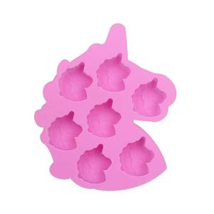 Moule en silicone 3D jetable Xinguo XG272 pour gâteaux et savons, 7 cavités, forme <span class=keywords><strong>licorne</strong></span>, moule à chocolat - Product Image 5