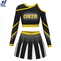 Uniformes de Porristas al por Mayor, Conjuntos de Spandex Transpirables de Secado Rápido y Alta Elasticidad para Equipos Femeninos, OEM