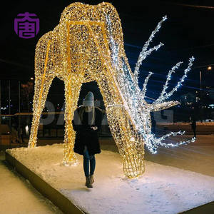 Reno 3D Grande, Impermeable IP65, Escultura de Reno LED para Interiores y Exteriores, Decoración Navideña para Festivales - Product Image 6