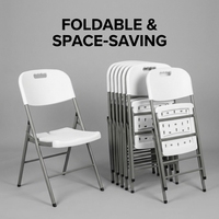 Chaise de jardin pliable en plastique durable, légère, imperméable, confortable et portable pour l'extérieur, les fêtes, la cuisine et la vie quotidienne au design moderne