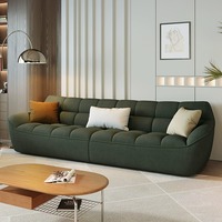 Canapé Minimaliste Moderne en Tissu Crème, Forme Ovale, Rembourré, pour Salon, Simple, Double ou Triple Place - Vente en Gros Usine