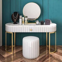 Ensemble de coiffeuse en cuir gris foncé simple Offre Spéciale moderne pour chambre à coucher à la maison