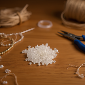 Ilan Abalorios Perline Bicono Trasparenti Bianche 6mm 15g - Product Image 3