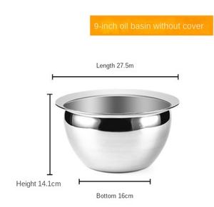 Olla con tapa para almacenamiento de aceite, cuenco grande de metal, cuenco de acero inoxidable para cenar, salsa de soja, ensalada de frutas, huevos, cuenco para mezclar - Product Image 2