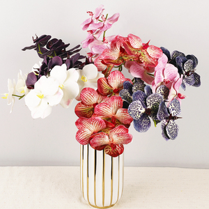 Nuevo tipo de flor artificial sola orquídea EVA Real Touch 5 cabezas <span class=keywords><strong>Vanda</strong></span> orquídea Phalaenopsis interior hogar boda decoración flores - Product Image 3