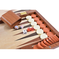 Jeu de société de backgammon classique haut de gamme, jeu d'échecs en bois de luxe, personnalisable par l'usine de fabrication