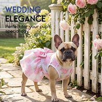 Gaun Anjing ASENKU, Gaun Pernikahan Hewan Peliharaan, Pakaian Pesta Ulang Tahun Anak Anjing, Rose M |   Gaun Anjing untuk Pengiring Pengantin