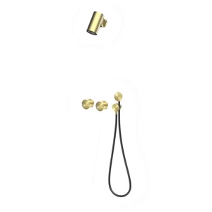 Spazzola Color nichel palmare soffione doccia pioggia a parete sistema <span class=keywords><strong>di</strong></span> doccia Set con <span class=keywords><strong>acqua</strong></span> calda e fredda - Product Image 5