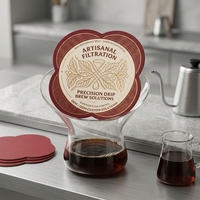Filtres à café jetables personnalisés en gros pour cafés, avec impression de marque, pour l'emballage des sachets de café à faire couler